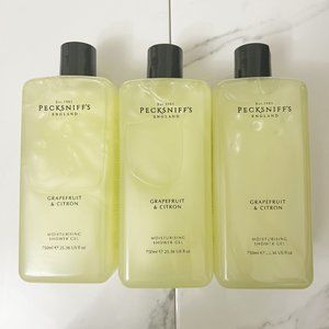NEW 3x Pecksniffs Grapefruit & Citron Moisturizing Shower Gel Body Wash